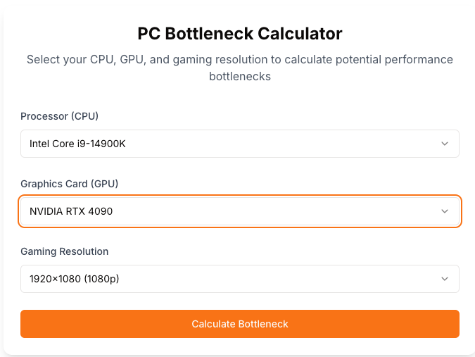 Input Your Specs